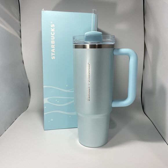 Starbucks x Stanley 2025 China Summer Fresh Blue 30oz SS Tumbler With Box - Picture 1 of 8